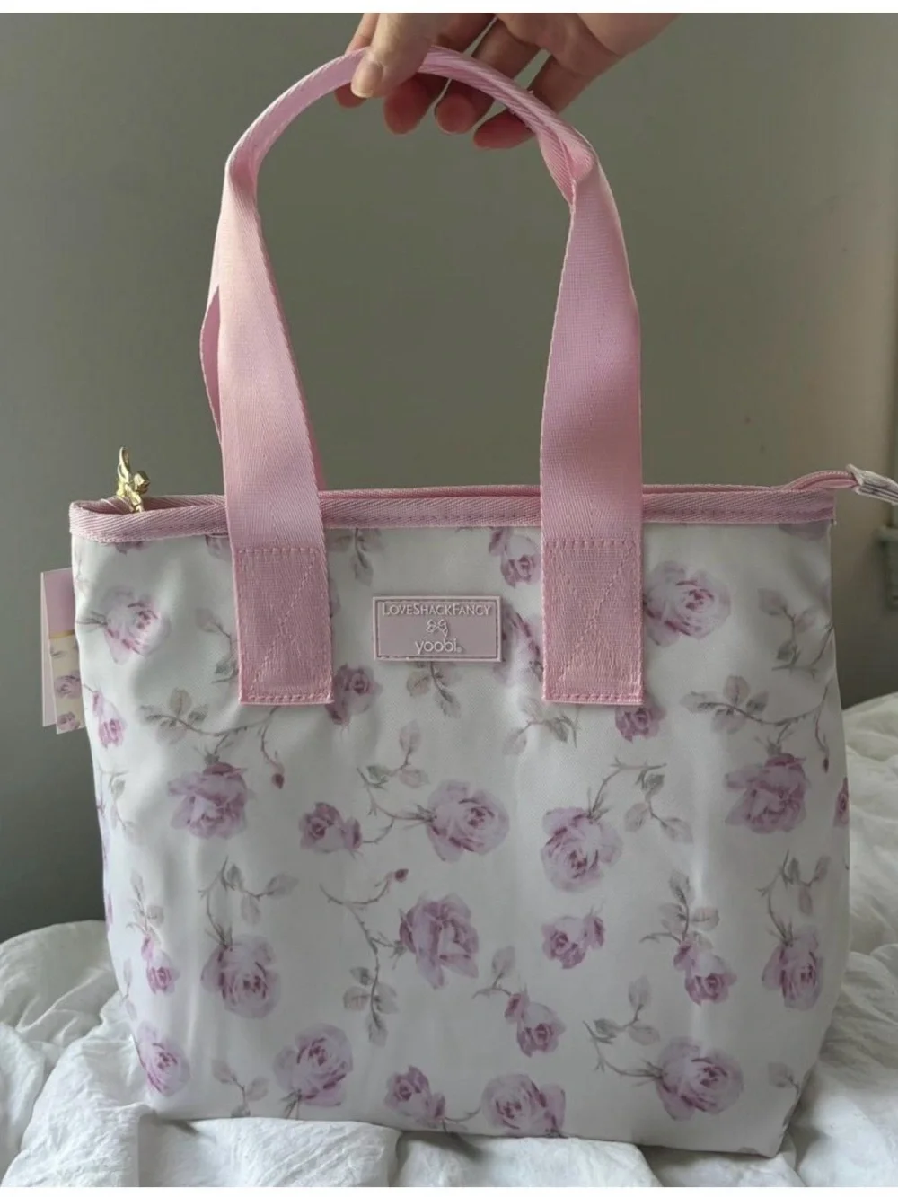 LoveShackFancy ribbon print tote